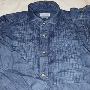 Zara Men Slim Fit Pleated Long sleeve shirt